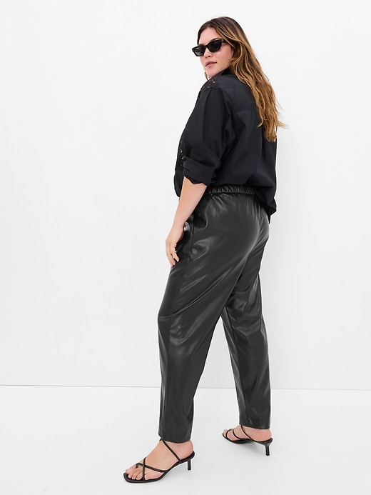 Image number 5 showing, Vegan Leather Cropped Pants