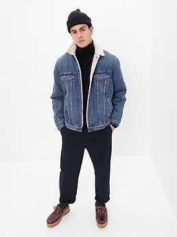 gap sherpa jacket mens