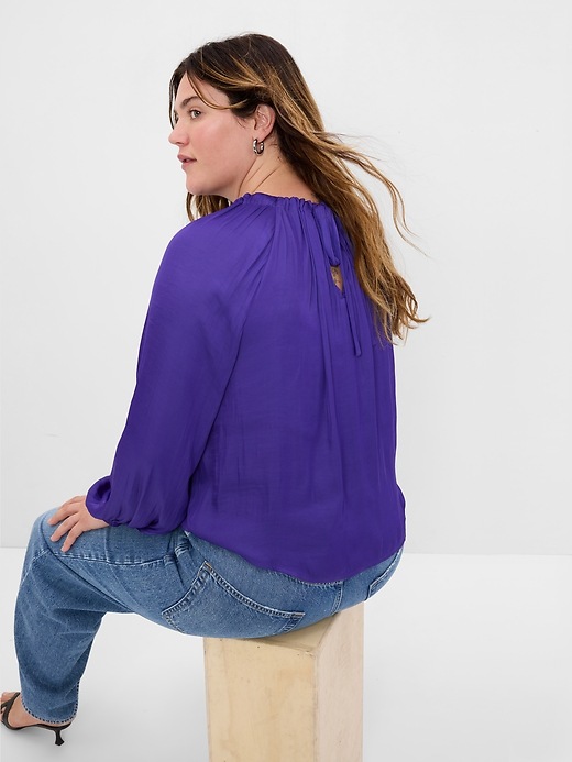 Image number 5 showing, Tie-Back Satin Top