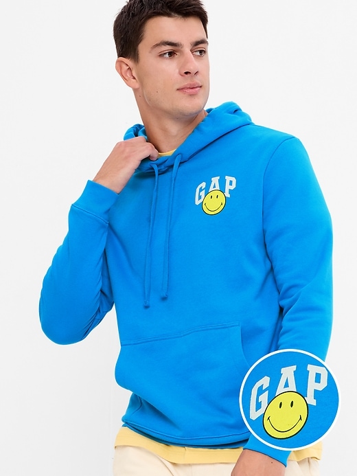 View large product image 1 of 1. Gap &#215 Smiley&#174 Vintage Soft Logo Hoodie