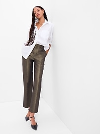 Metallic Straight Up Pants | Gap