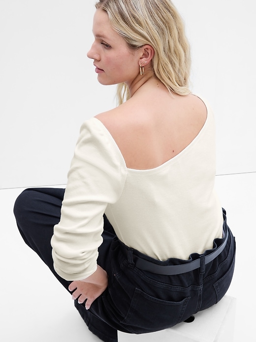 Image number 5 showing, Rib Asymmetric Top