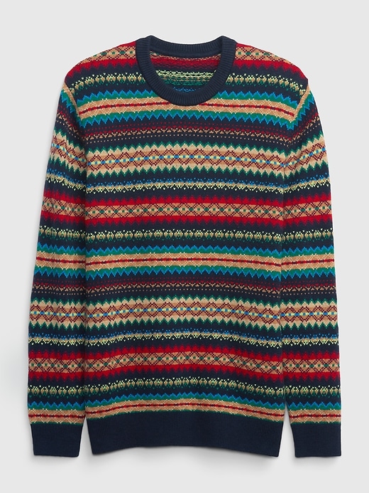 Image number 4 showing, Fair Isle Crewneck Sweater