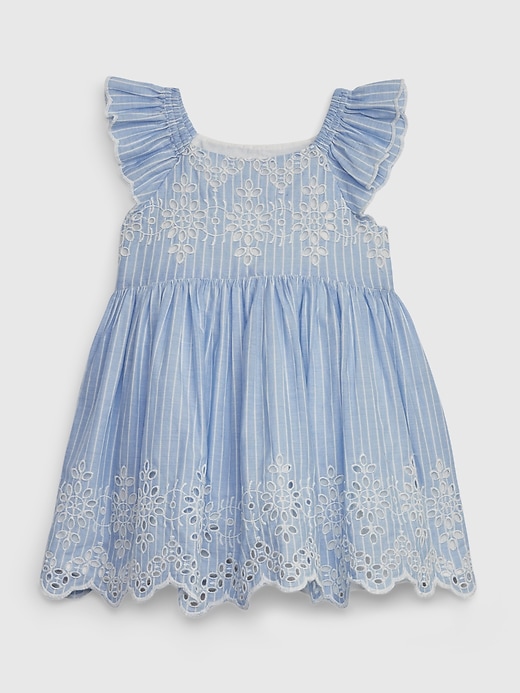 Image number 1 showing, Baby Stripe Eyelet Dress