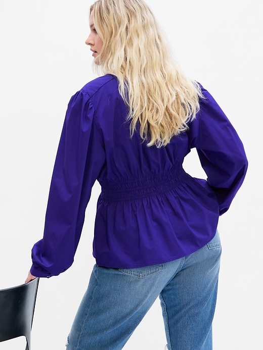 Image number 5 showing, Puff Sleeve Peplum Top