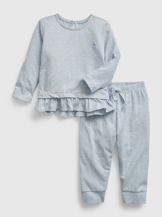 View large product image 1 of 1. Baby 100% Organic Cotton Two-Piece Outfit Set