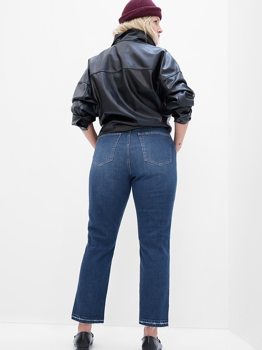 Image number 5 showing, Sky High Rise Split-Hem Vintage Slim Jeans