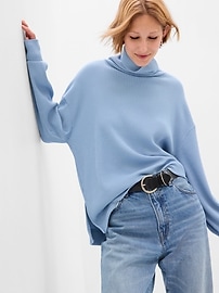 Waffle Oversized Chunky Turtleneck | Gap