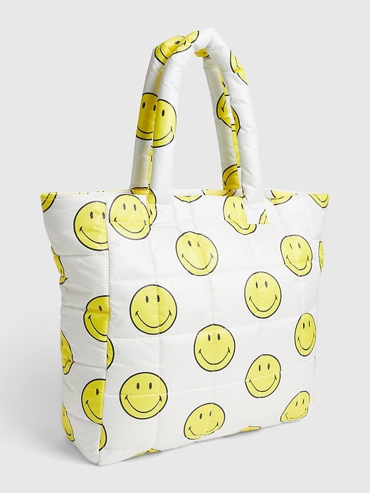 View large product image 1 of 3. Gap &#215 Smiley&#174 Puffer Tote Bag