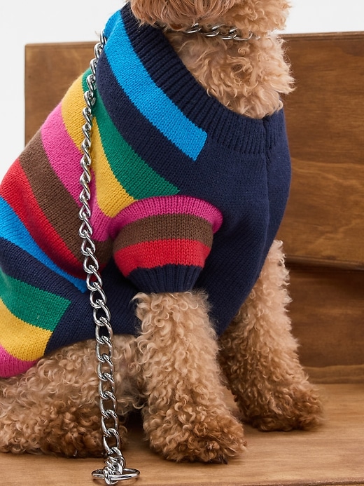 Image number 3 showing, Happy Stripe Dog Sweater