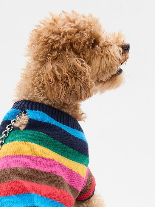 Image number 2 showing, Happy Stripe Dog Sweater