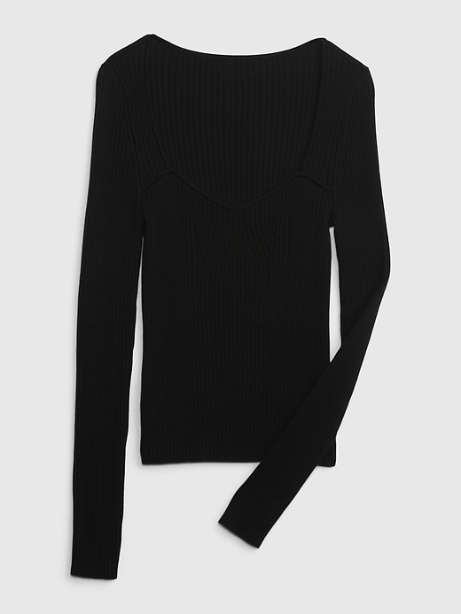 Image number 4 showing, Rib Sweetheart Sweater