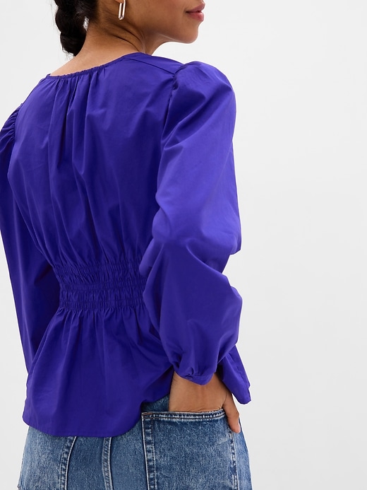 Image number 2 showing, Puff Sleeve Peplum Top