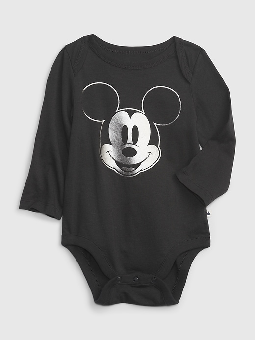 Image number 1 showing, babyGap &#124 Disney Organic Cotton Mix and Match Mickey Mouse Bodysuit