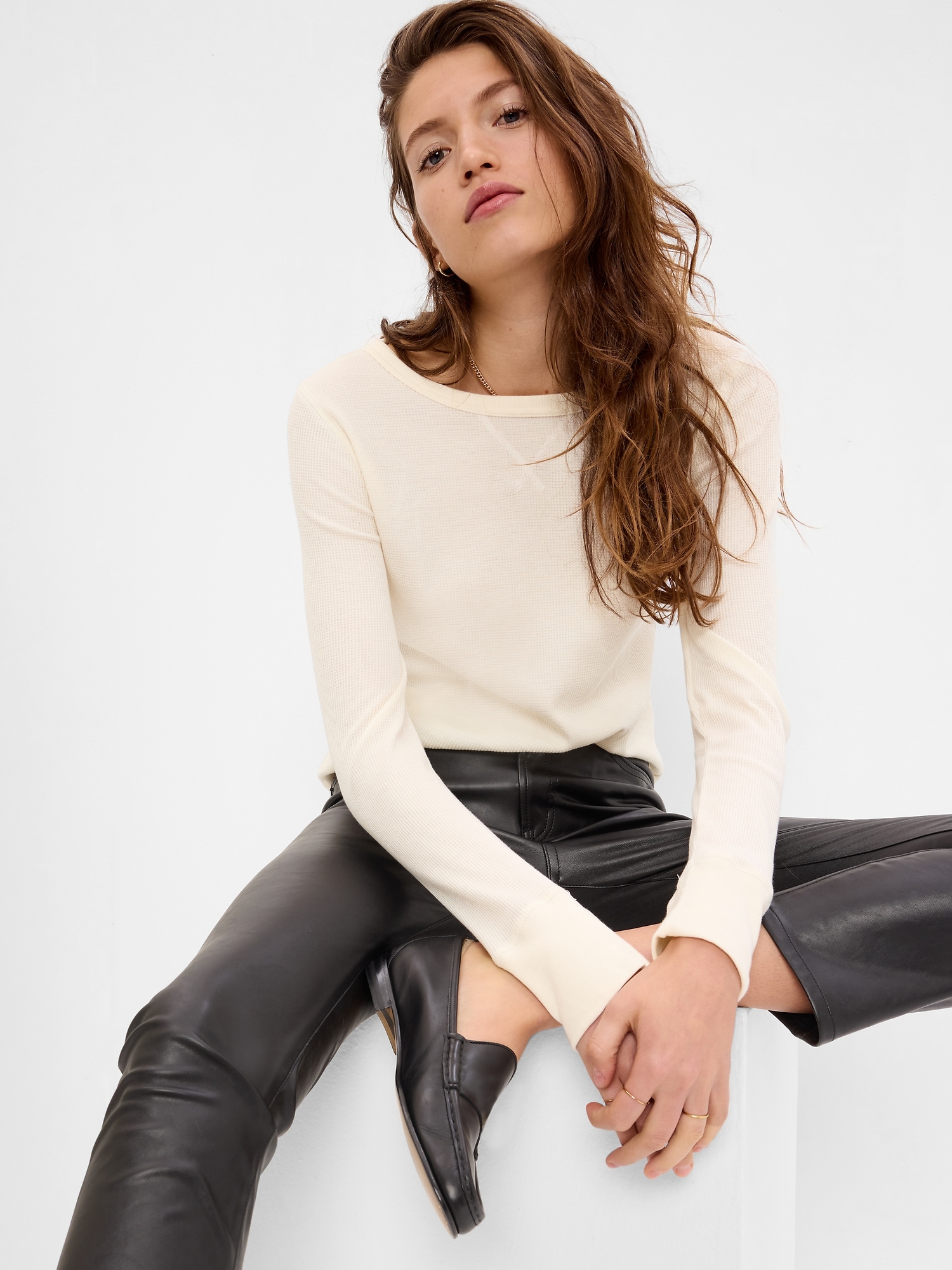 Stradivarius - Faux leather leggings