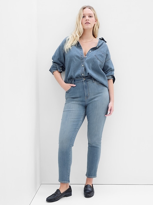 Image number 4 showing, High Rise True Skinny Jeans with Washwell