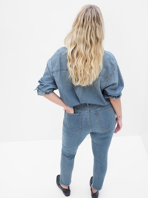 Image number 5 showing, High Rise True Skinny Jeans with Washwell