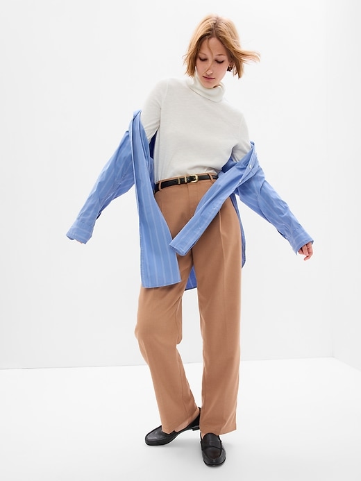 Image number 1 showing, High Rise Pleated Trousers