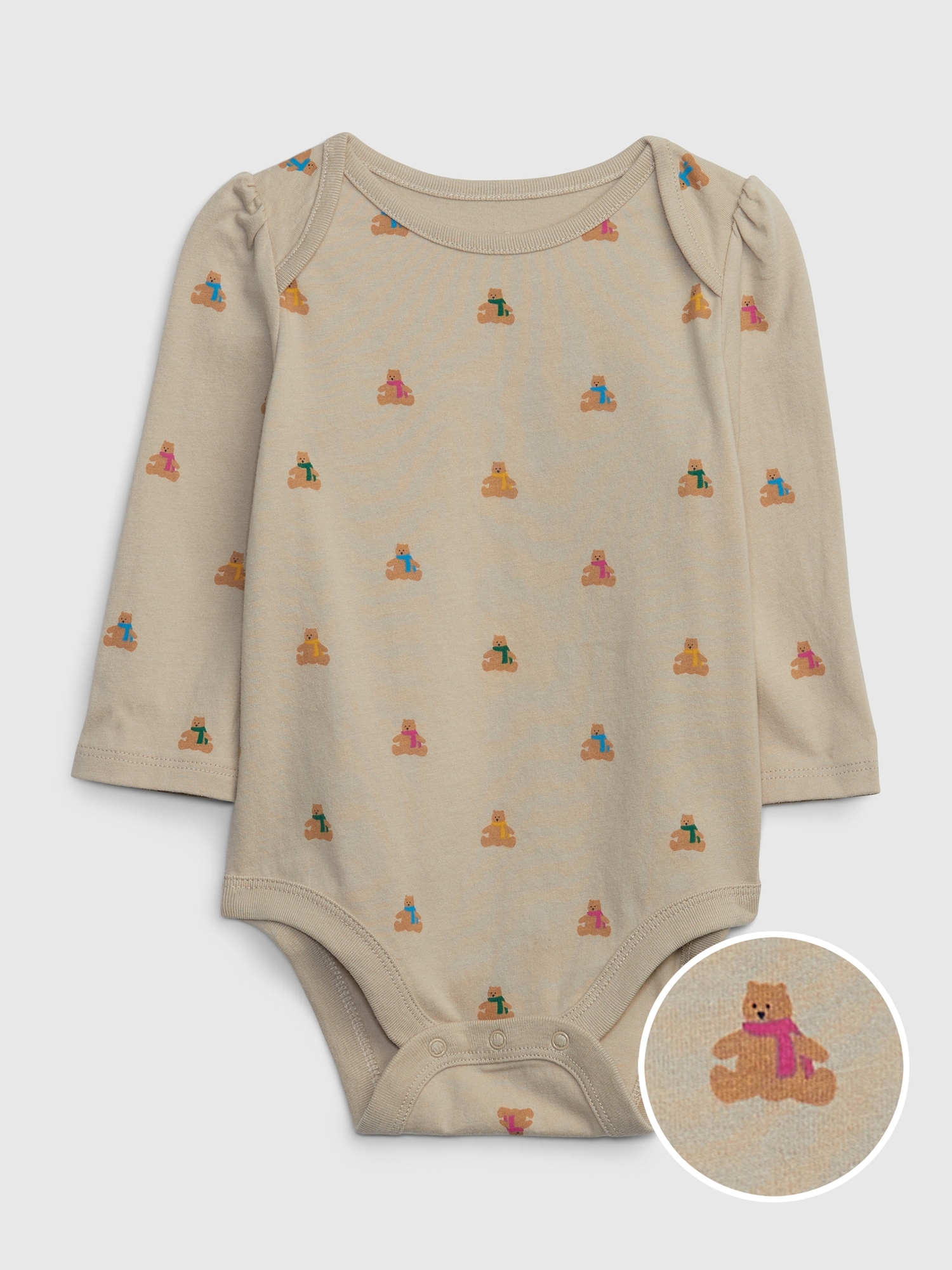 Gap Baby 100% Organic Cotton Mix and Match Graphic Bodysuit beige. 1