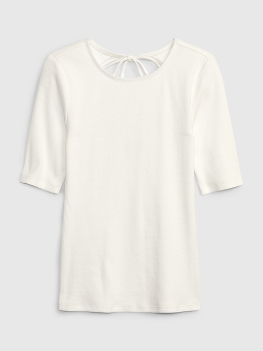 Image number 6 showing, Tie-Back Cutout Rib T-Shirt