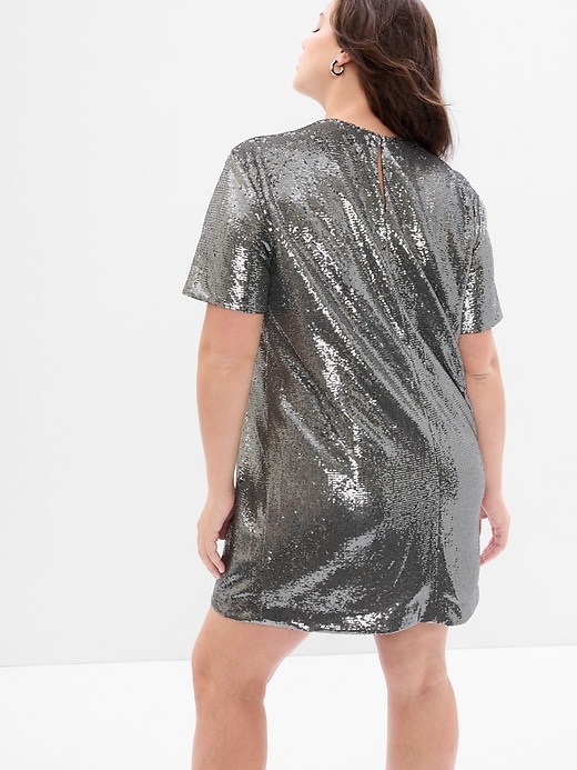 Image number 5 showing, Recycled Sequin T-Shirt Mini Dress
