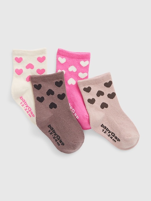 Toddler Heart Crew Socks (4-Pack) | Gap