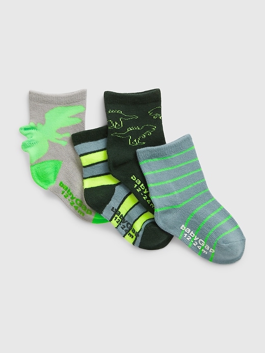 View large product image 1 of 1. Toddler Dino Crew Socks (4-Pack)
