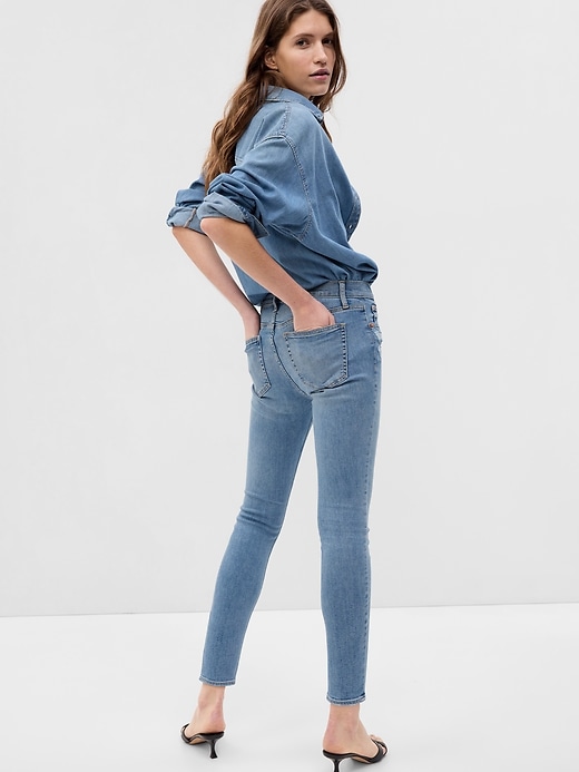 Image number 2 showing, Mid Rise True Skinny Jeans