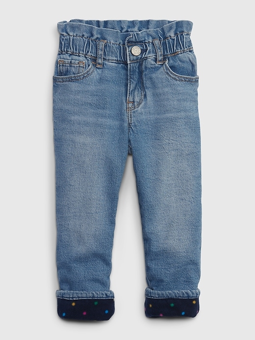 Image number 1 showing, Toddler Fleece-Lined Just Like Mom Jeans with Washwell