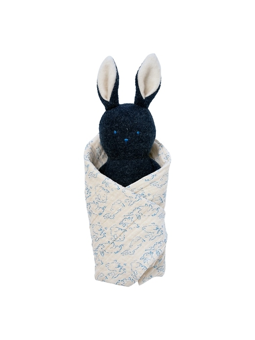 Image number 1 showing, Bunny Rattle and Burp Cloth