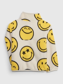 GAP smiley fleece shops pullover sweatshirt