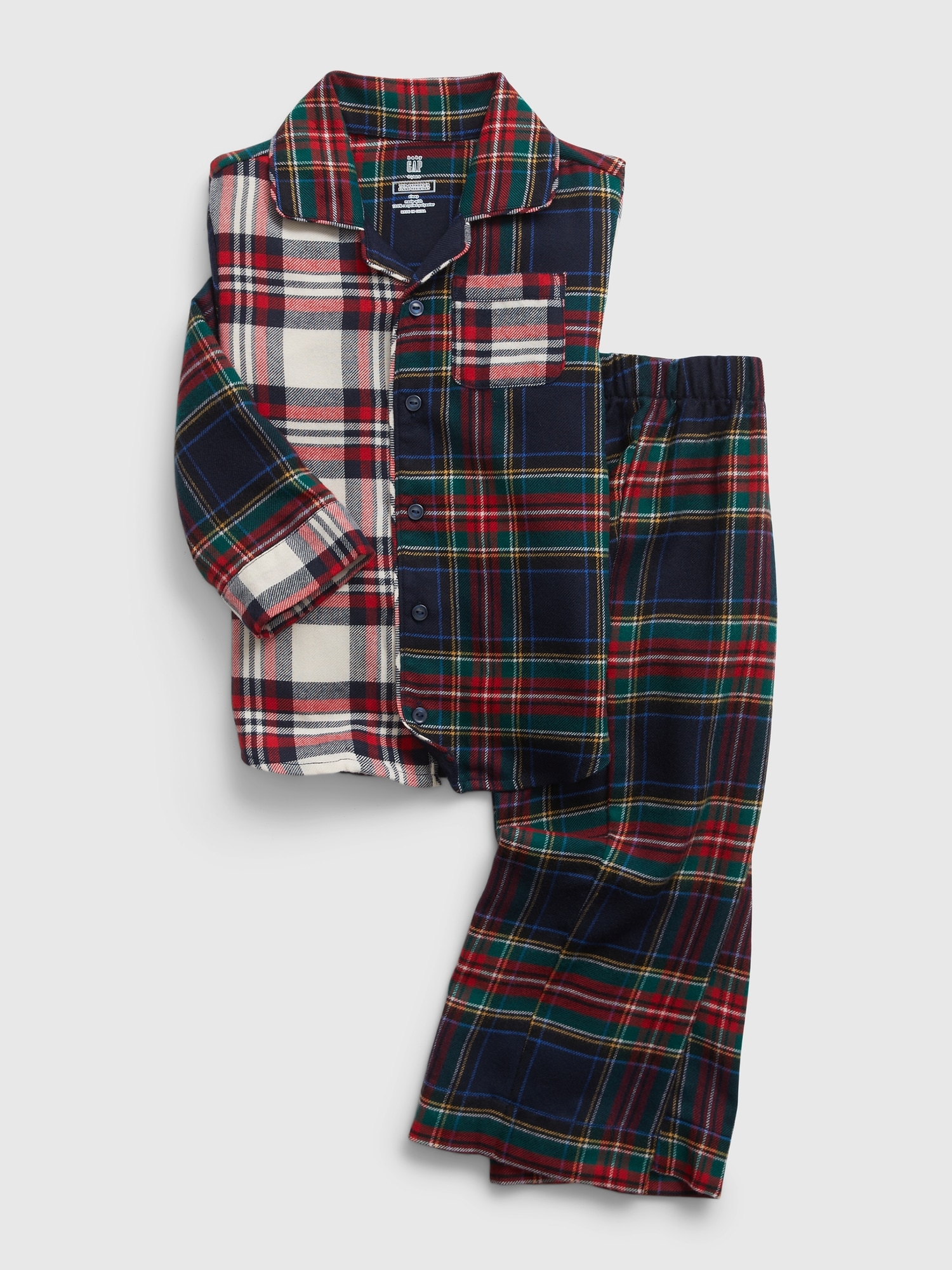 babyGap 100 Recycled Plaid PJ Set Gap