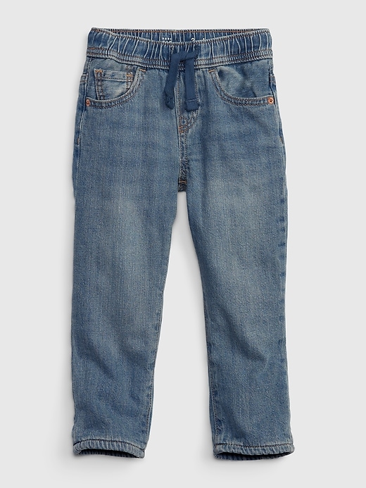 Image number 3 showing, Toddler Fleece-Lined Slim Jeans with Washwell