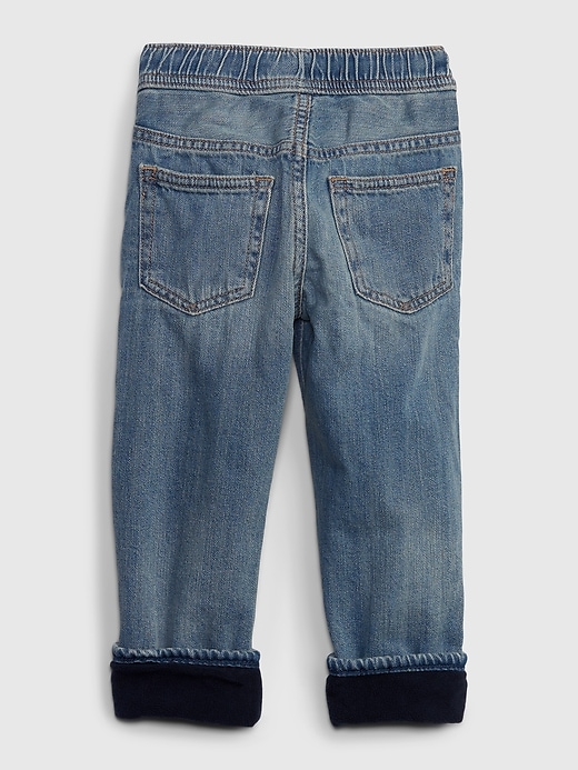 Image number 2 showing, Toddler Fleece-Lined Slim Jeans with Washwell