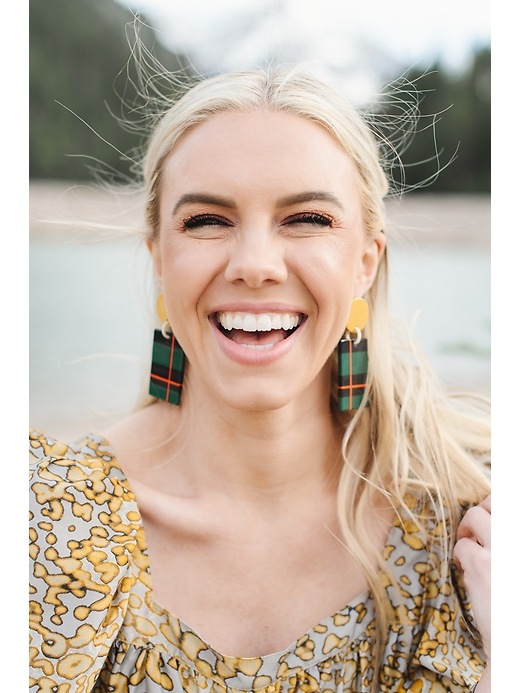 Image number 2 showing, Winter Plaid Earrings