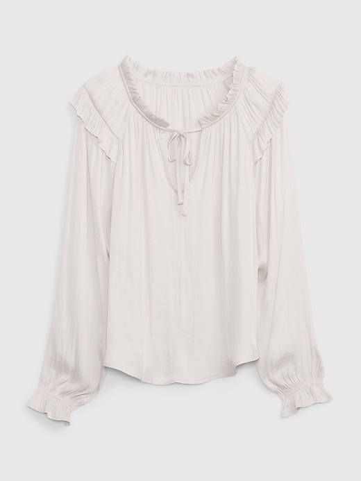 Image number 6 showing, Tie-Front Ruffle Top