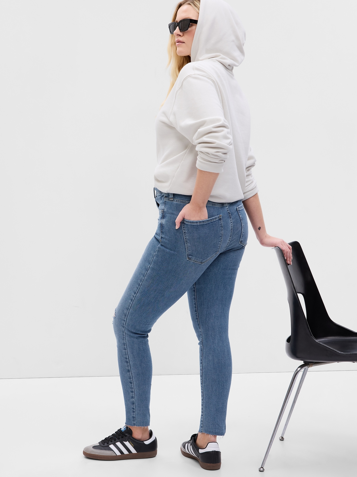Buy Gap High Rise Destructed Ankle Jeggings from the Gap online shop