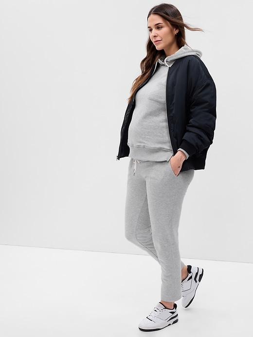 View large product image 1 of 1. Maternity Fleece Terry Under Belly Joggers