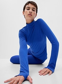 View large product image 3 of 4. GapFit Breathe Turtleneck