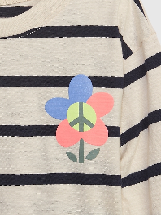 Image number 3 showing, Toddler Floral Striped Shirt