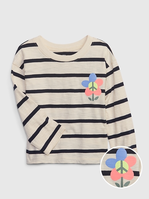 Image number 1 showing, Toddler Floral Striped Shirt
