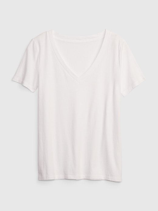 Image number 4 showing, Organic Cotton Vintage V-Neck T-Shirt