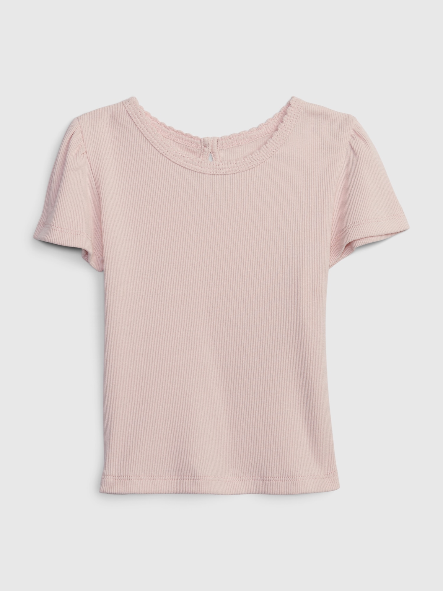 Gap Toddler Puff Sleeve Rib T-Shirt pink. 1