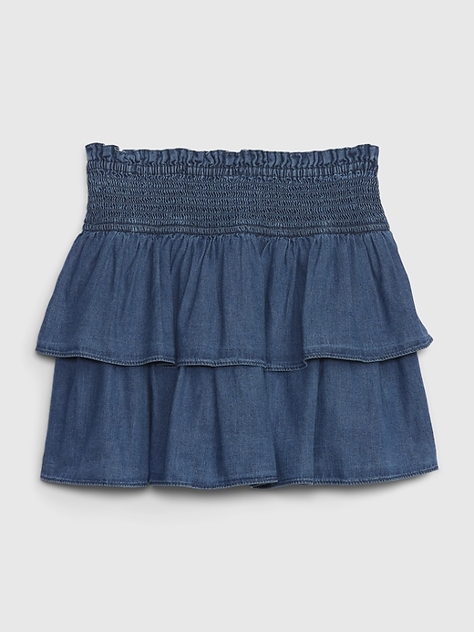 Kids Smocked Denim Skort with Washwell | Gap