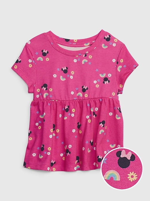 Image number 1 showing, babyGap &#124 Disney 100% Organic Cotton Mix and Match  Minnie Mouse Peplum Top