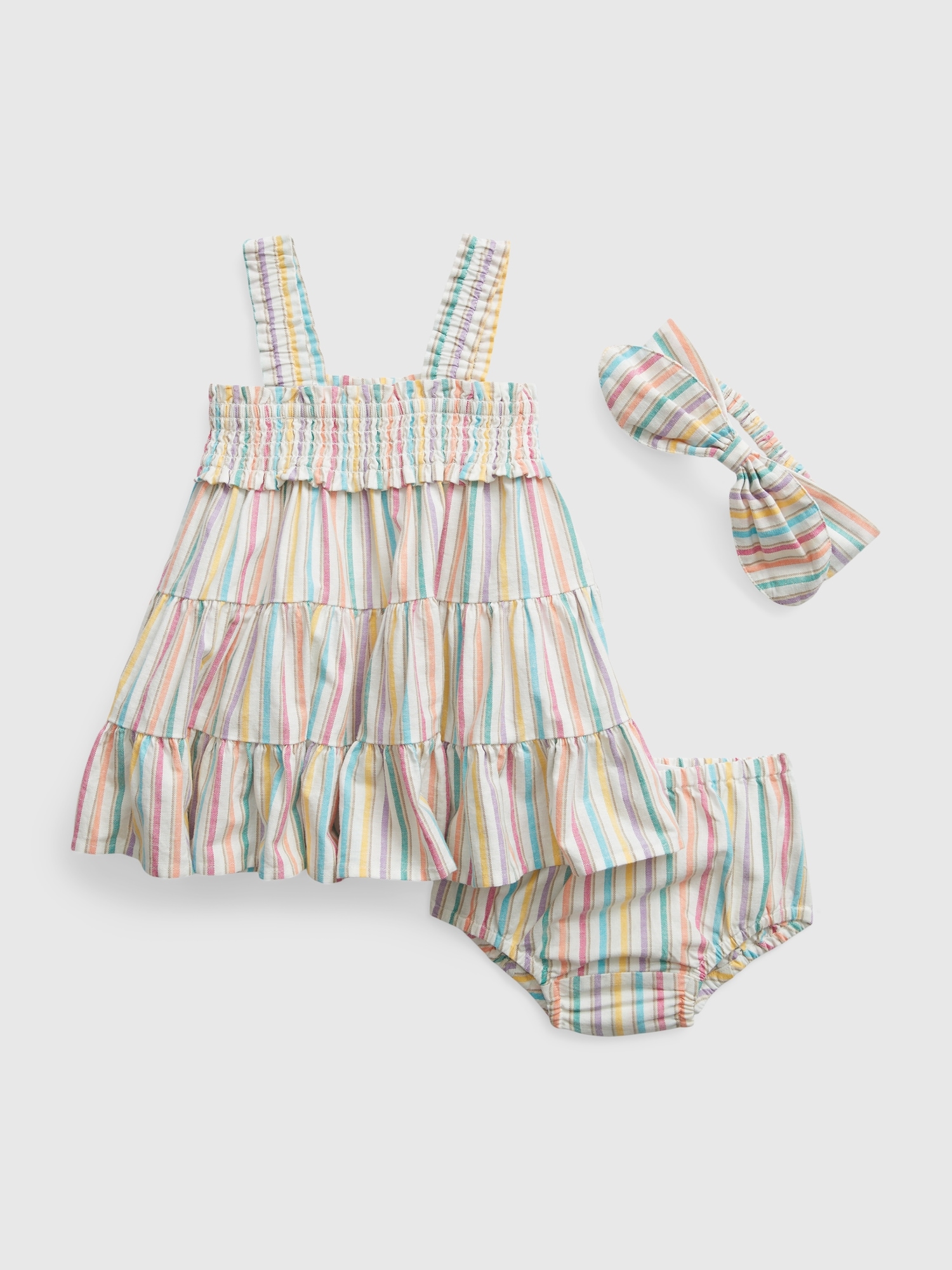 Gap Baby Tiered Stripe Dress Set multi. 1