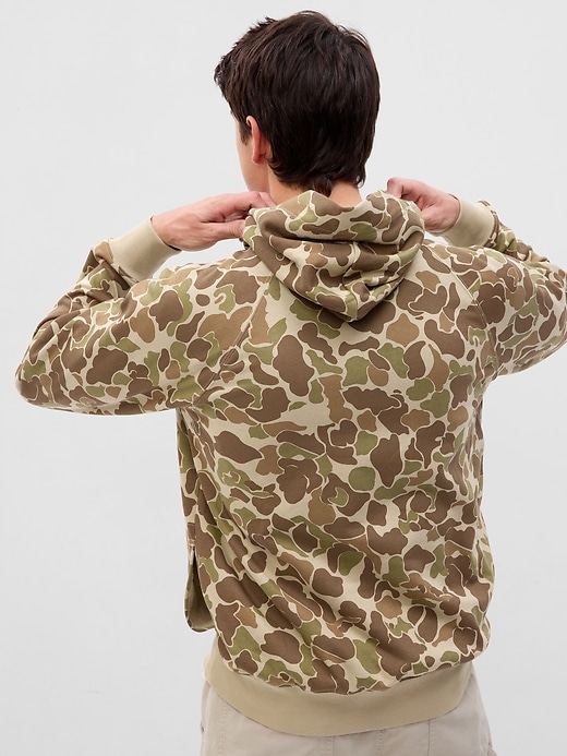 Image number 2 showing, Heavyweight Camo Snap Hoodie