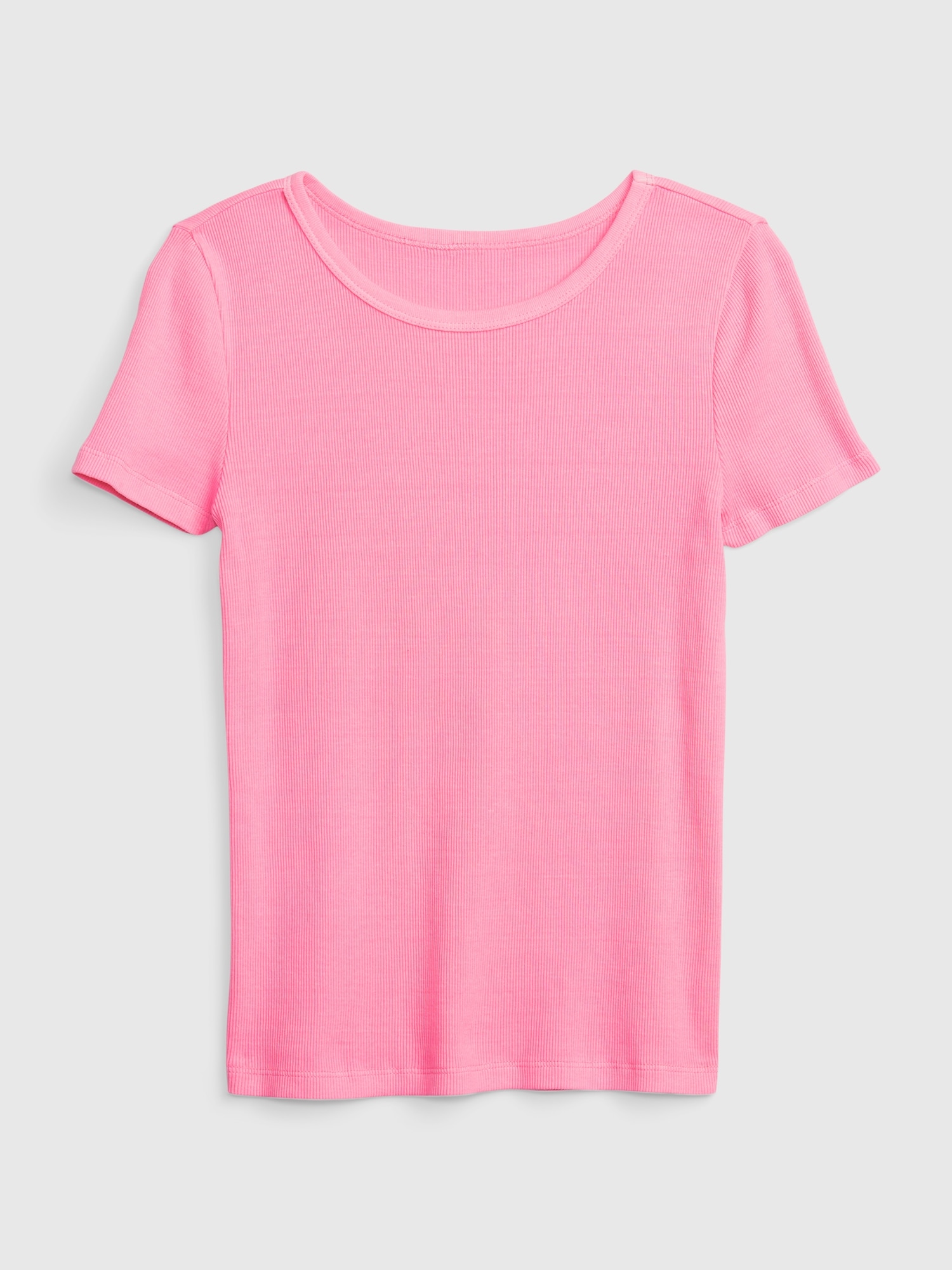 Gap Kids Rib T-Shirt pink. 1