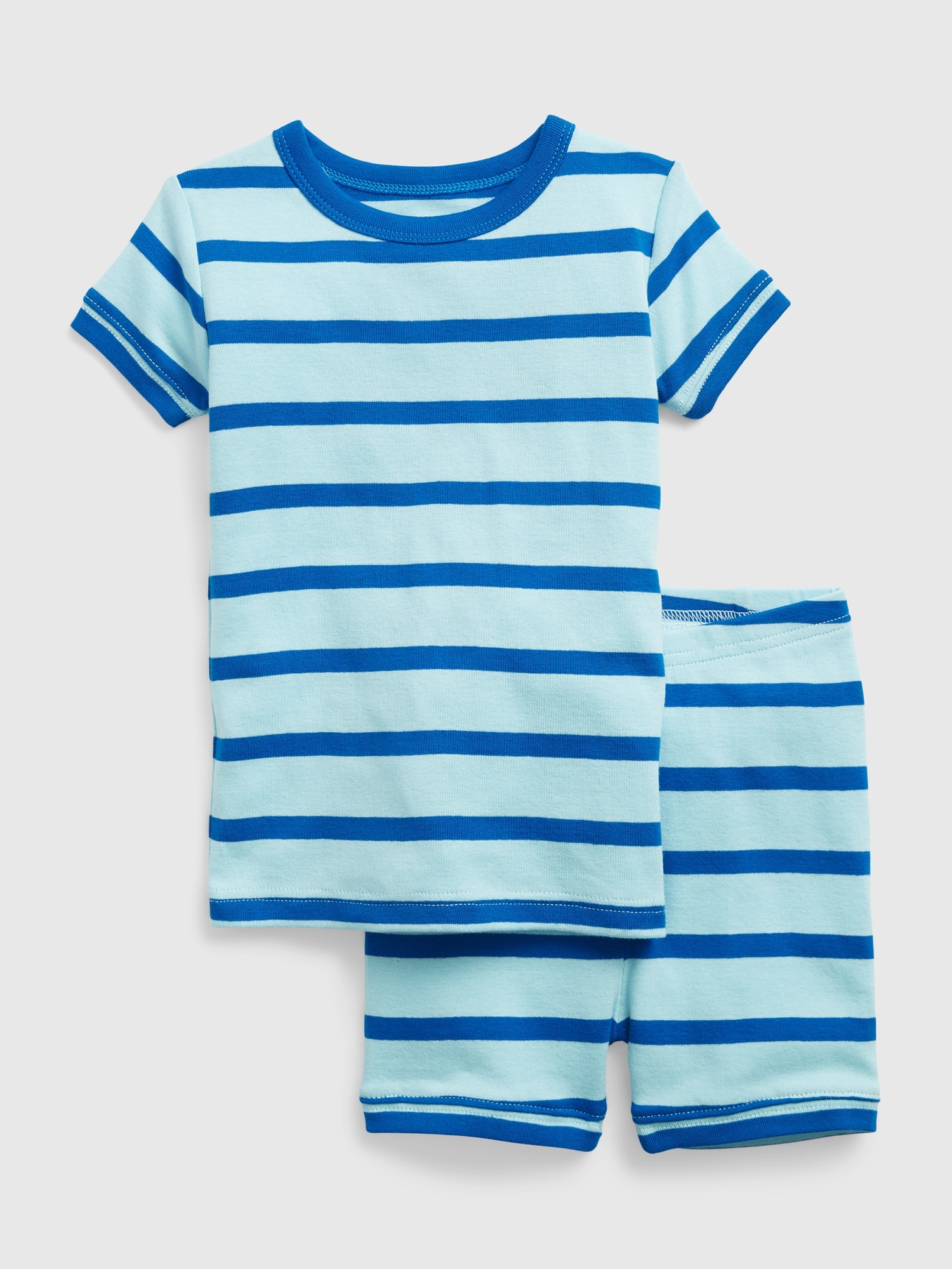 Gap babyGap Organic Cotton Stripe PJ Shorts Set blue. 1