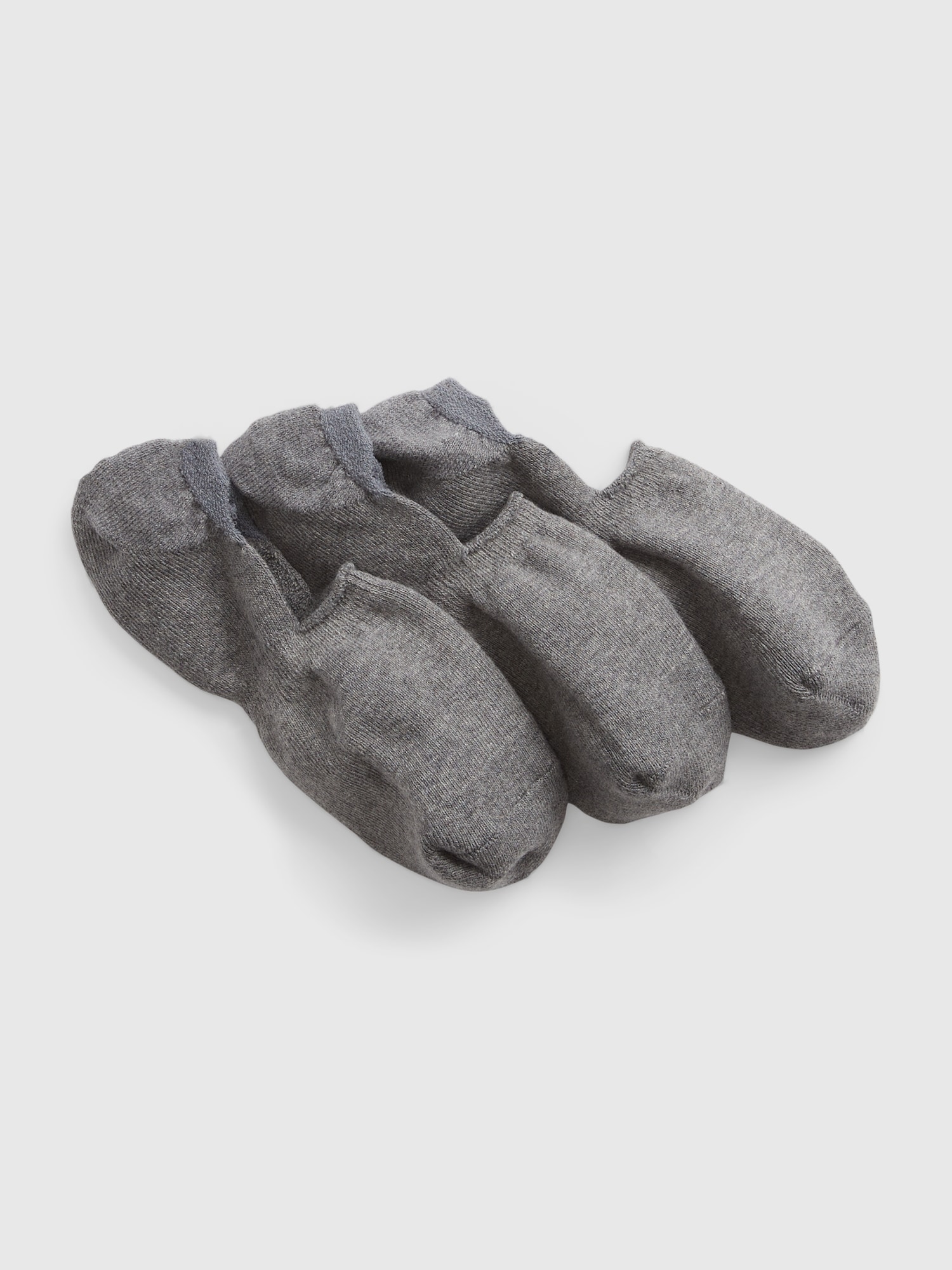 Gap No-show Socks (3-pack) In Grey